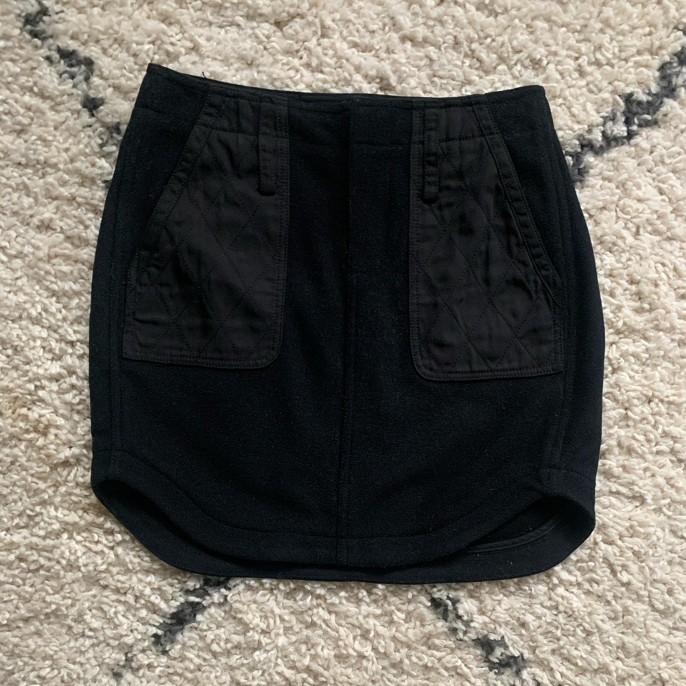 Madewell High Waisted Black Mini Skirt